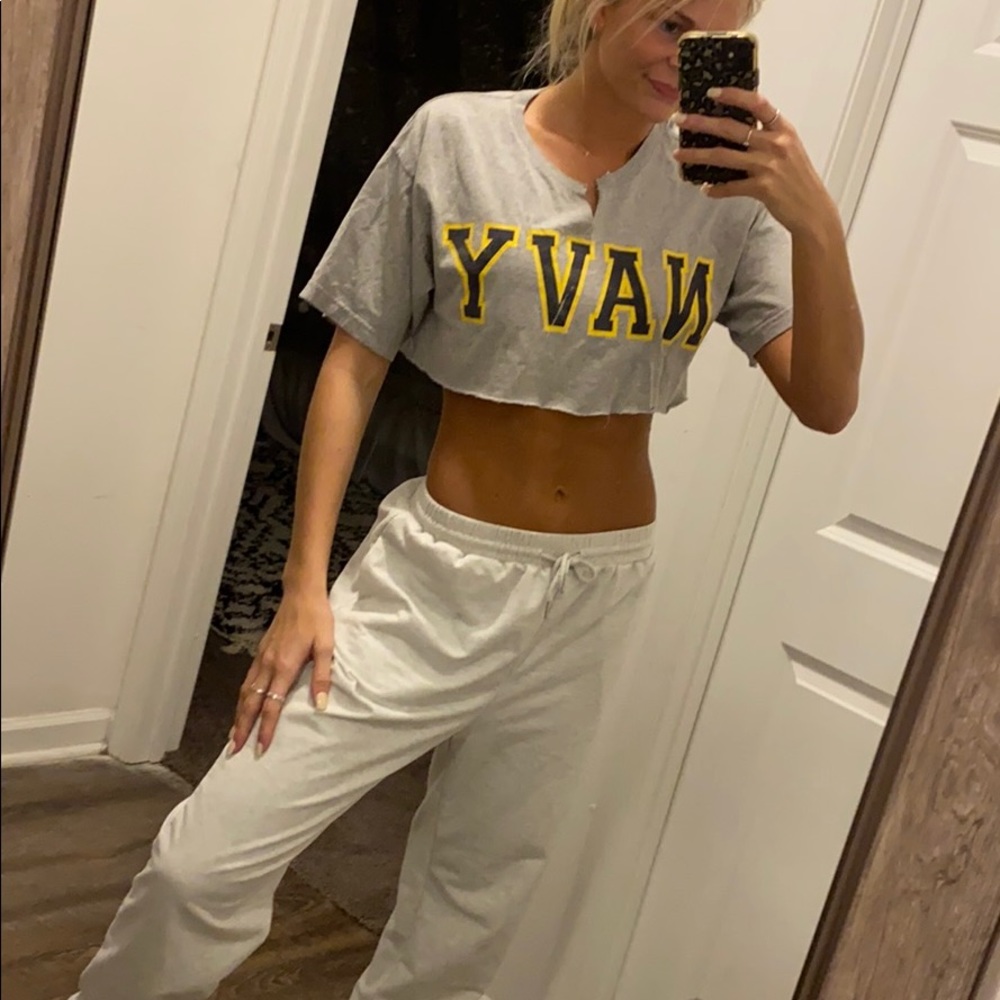 Cut off navy shirt